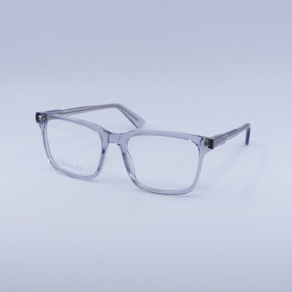 Gucci GG1120O 005 Eyeglasses Transparent Blue 55mm Square Frame - Picture 5 of 10